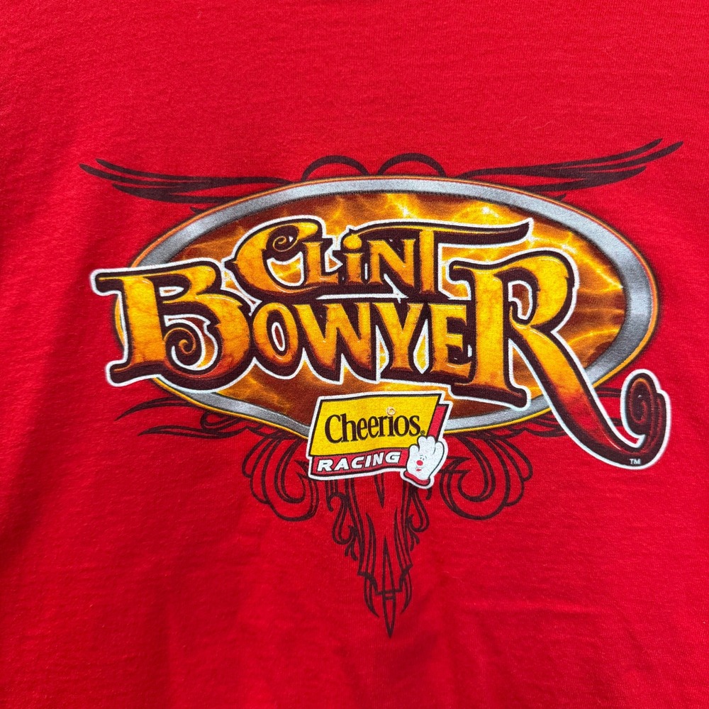 NASCAR Clint Bowyer Mens 3XL Red Cheerios Racing #33 Graphic Tee Chase Authentic